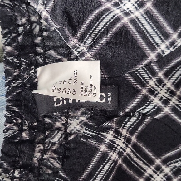 H&M Black Plaid Dress - Picture 3 of 4